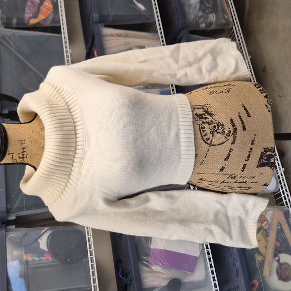 SHEIN Cream Turtleneck Sweater - Picture 1 of 4